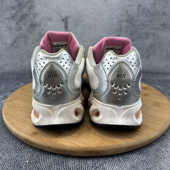 Nike Air Max Moto+ 7 Shoes Womens Size 10 White Pink Silver Athletic Running - Picture 4 of 10